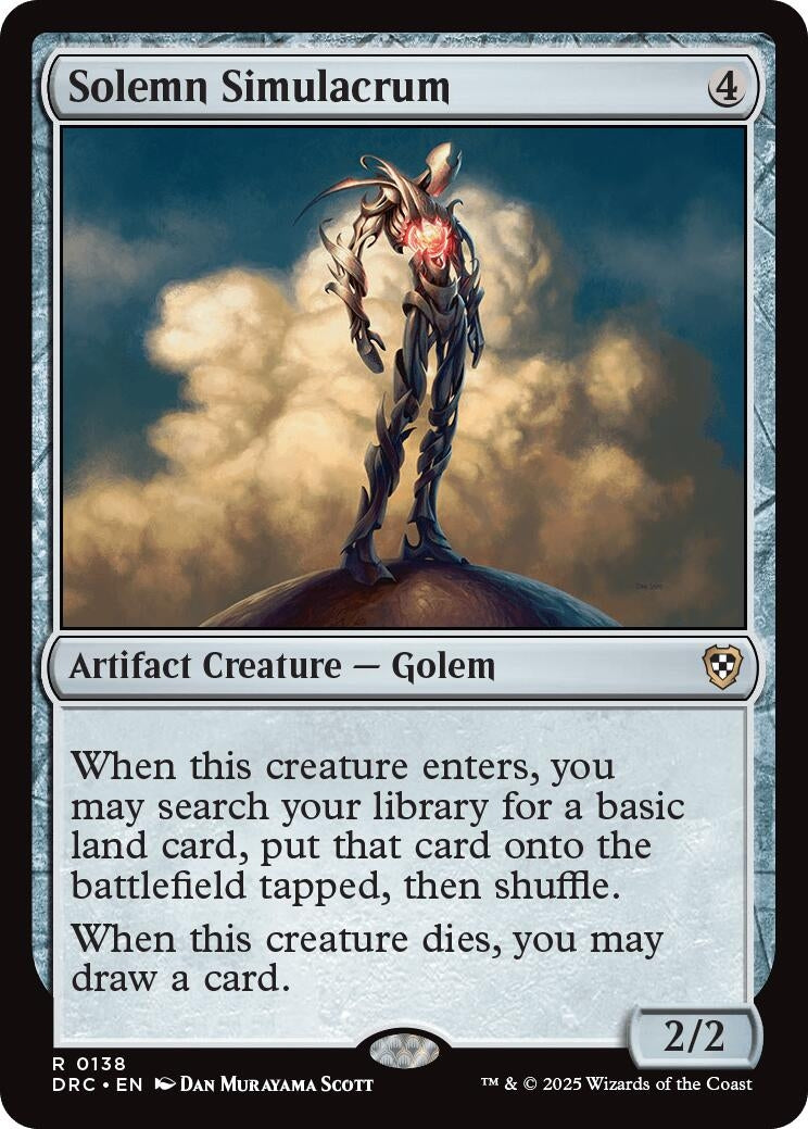 Image for Solemn Simulacrum (138) (Commander: Aetherdrift) - Magic: The Gathering