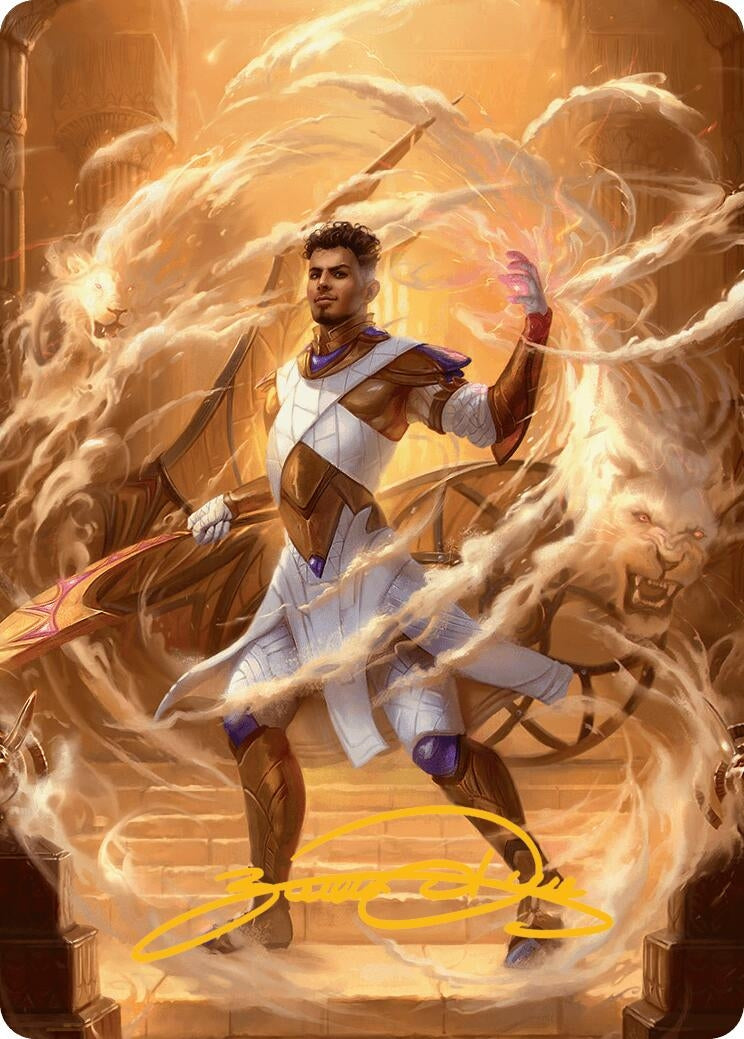 Image for Basri, Tomorrow's Champion Art Card (Gold-Stamped Signature) (9) (Art Series: Aetherdrift) - Magic: The Gathering