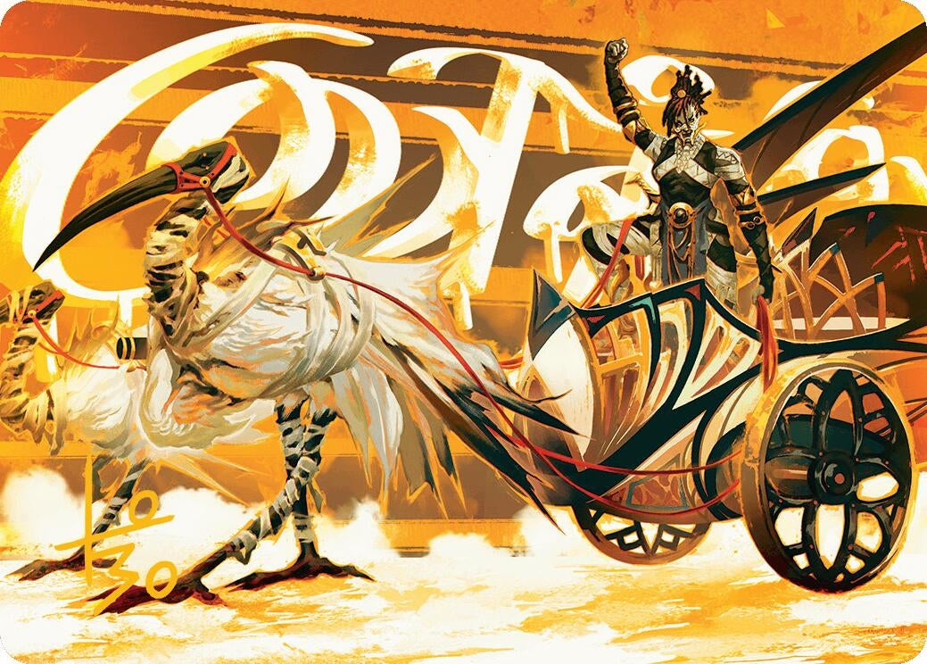 Image for Skyseer's Chariot Art Card (Gold-Stamped Signature) (35) (Art Series: Aetherdrift) - Magic: The Gathering
