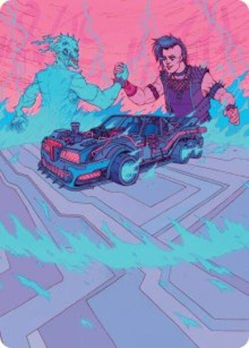 Image for Demonic Junker Art Card (40) (Art Series: Aetherdrift) - Magic: The Gathering