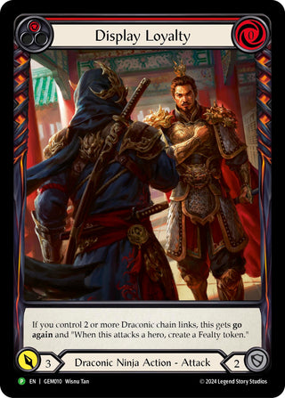 Image for Display Loyalty (Red) (GEM010) (GEM Pack 1) - Flesh and Blood TCG