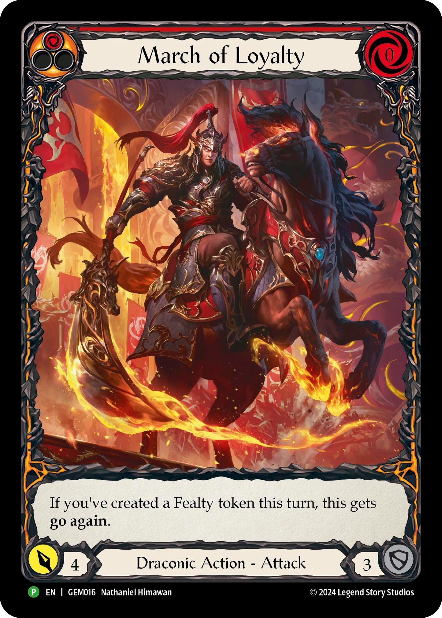 Image for March of Loyalty (Red) (GEM016) (GEM Pack 1) - Flesh and Blood TCG