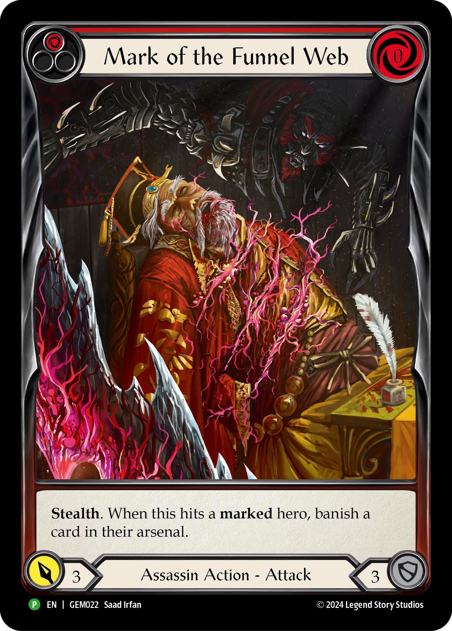 Image for Mark of the Funnel Web (Red) (GEM022) (GEM Pack 1) - Flesh and Blood TCG