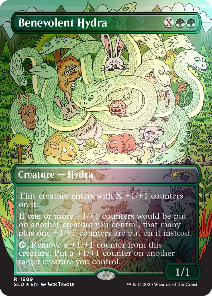 Image for Benevolent Hydra (Rainbow Foil) (1889) (Secret Lair Drop Series) - Magic: The Gathering