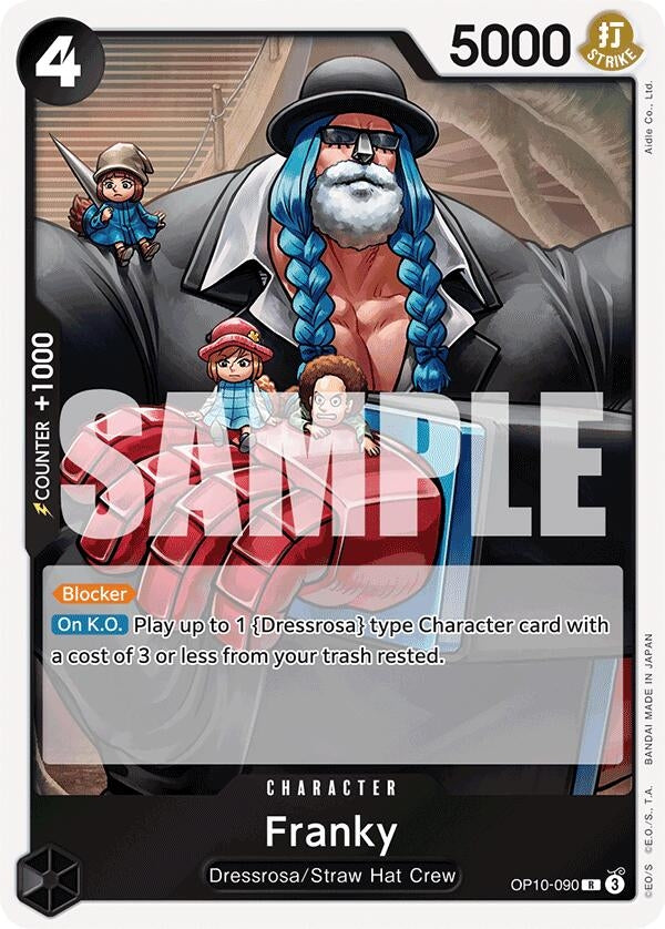 Image for Franky (090) (OP10-090) (Royal Blood) - One Piece Card Game