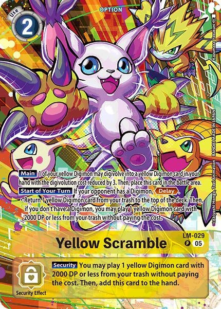 Image for Yellow Scramble (Alternate Art) (LM-029 P) (Starter Deck 20: Protector of Light) - Digimon Card Game