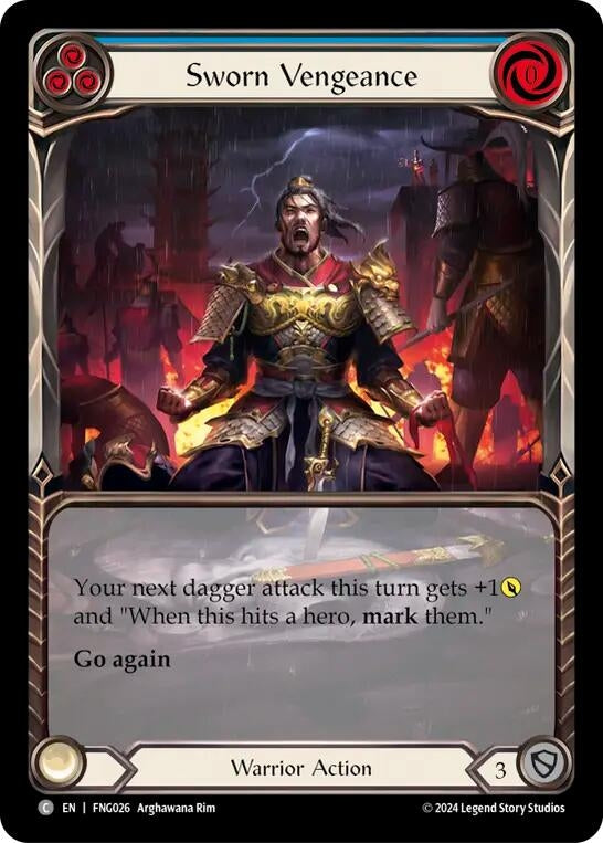 Image for Sworn Vengeance (Blue) (Extended Art) (FNG026) - Flesh and Blood TCG