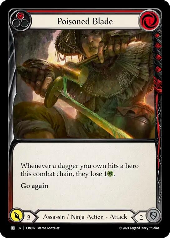 Image for Poisoned Blade (Red) (CIN017) (Blitz Deck: The Hunted - Cindra) - Flesh and Blood TCG