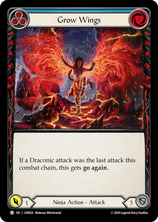 Image for Grow Wings (Blue) (CIN024) (Blitz Deck: The Hunted - Cindra) - Flesh and Blood TCG