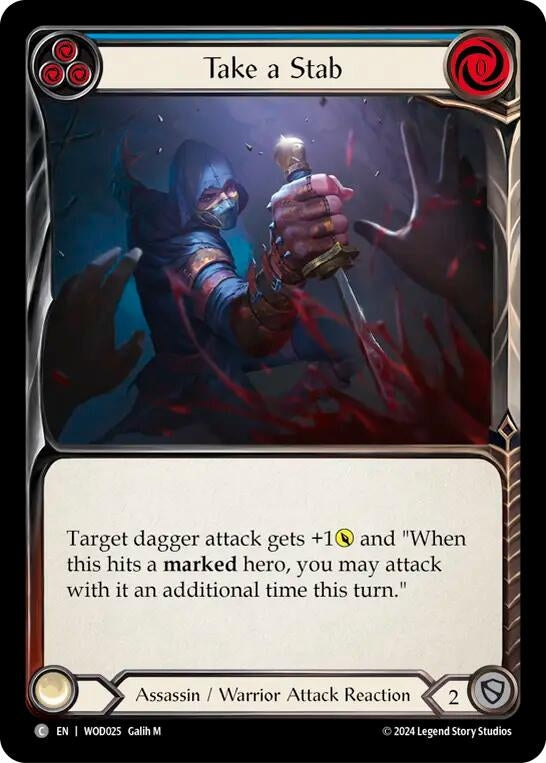 Image for Take a Stab (Blue) (WOD025) - Flesh and Blood TCG