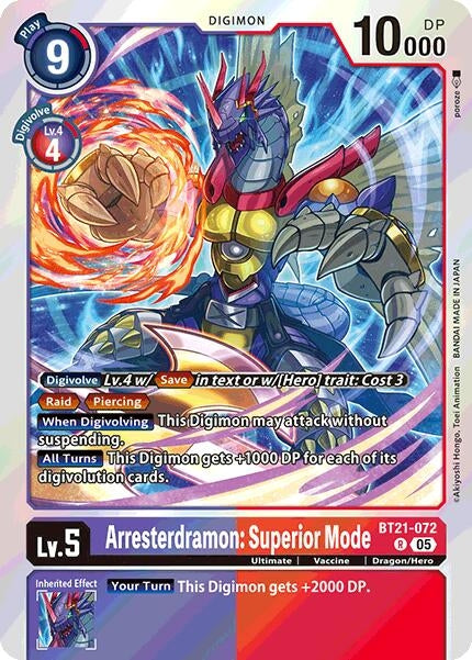 Arresterdramon: Superior Mode (BT21-072 R) (World Convergence)