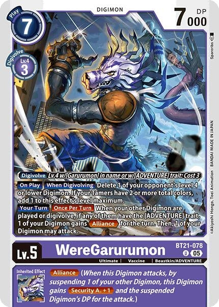 WereGarurumon (BT21-078 U) (World Convergence)