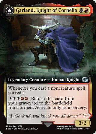Image for Garland, Knight of Cornelia (Extended Art) (486) (FINAL FANTASY) - Magic: The Gathering