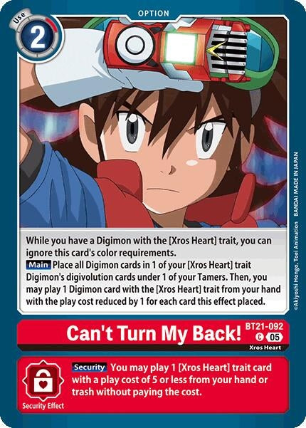 Can't Turn My Back! (BT21-092 C) (World Convergence)