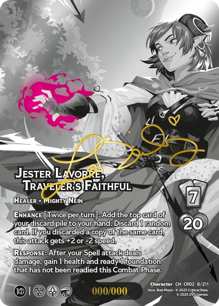 Image for Jester Lavorre, Traveler's Faithful (Serial Numbered) (8/211) (Critical Role: Heroes of Exandria) - UniVersus
