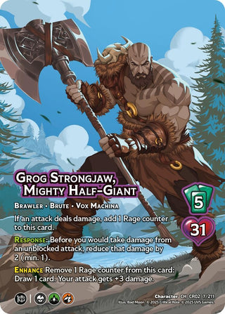 Image for Grog Strongjaw, Mighty Half-Giant (7/211) (Critical Role: Heroes of Exandria) - UniVersus
