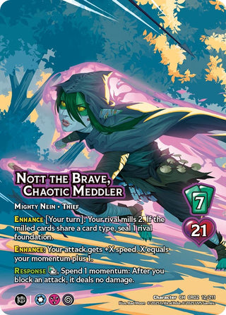 Image for Nott the Brave, Chaotic Meddler (12/211) (Critical Role: Heroes of Exandria) - UniVersus