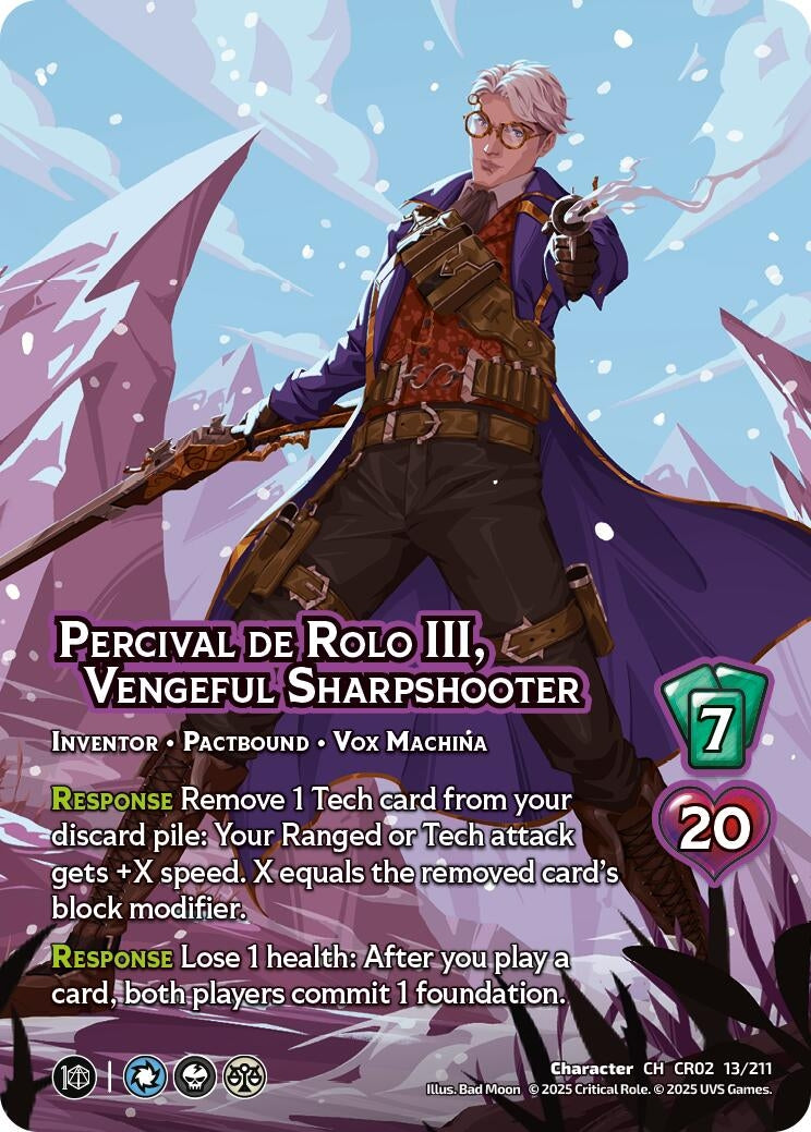 Image for Percival de Rolo III, Vengeful Sharpshooter (13/211) (Critical Role: Heroes of Exandria) - UniVersus