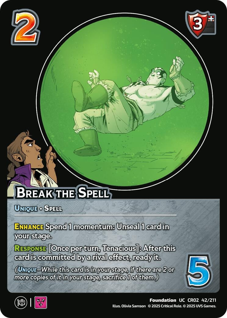 Image for Break the Spell (42/211) (Critical Role: Heroes of Exandria) - UniVersus
