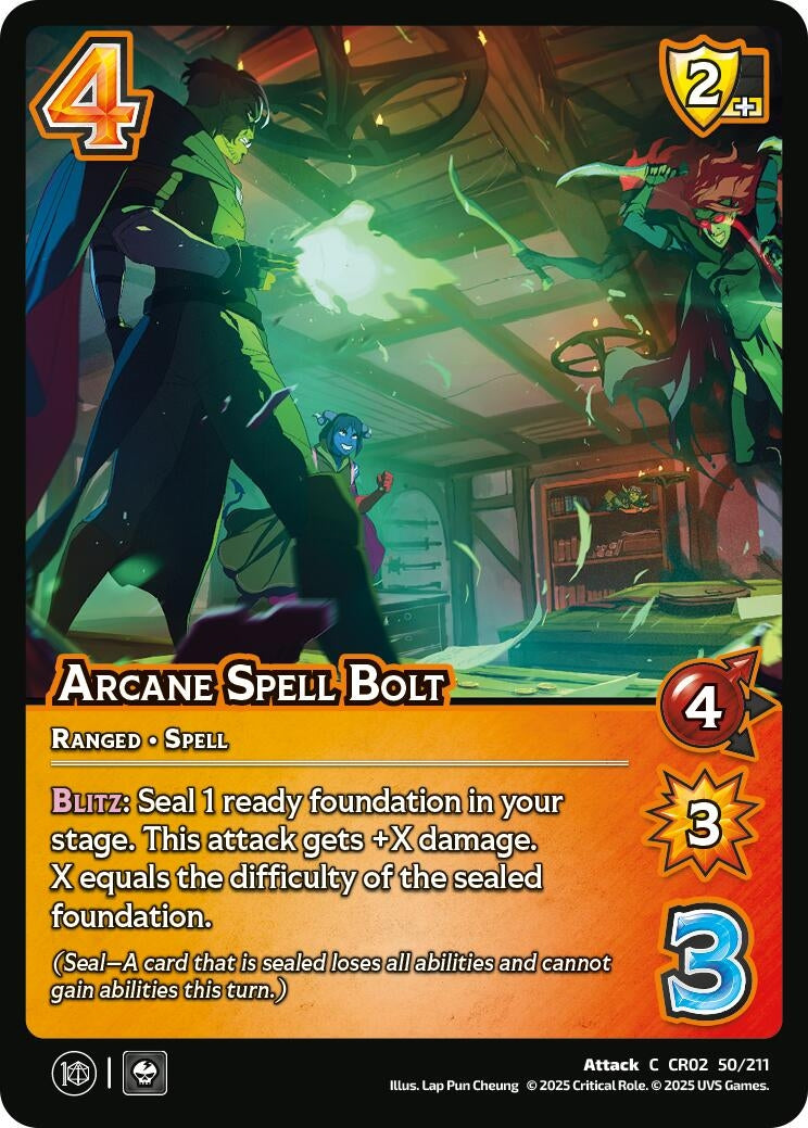Image for Arcane Spell Bolt (50/211) (Critical Role: Heroes of Exandria) - UniVersus