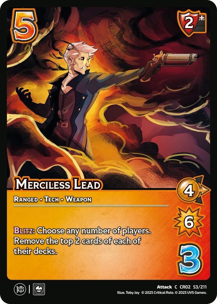 Image for Merciless Lead (53/211) (Critical Role: Heroes of Exandria) - UniVersus