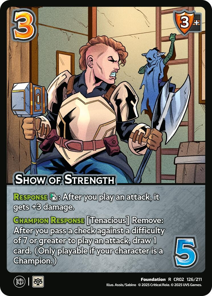 Image for Show of Strength (126/211) (Critical Role: Heroes of Exandria) - UniVersus