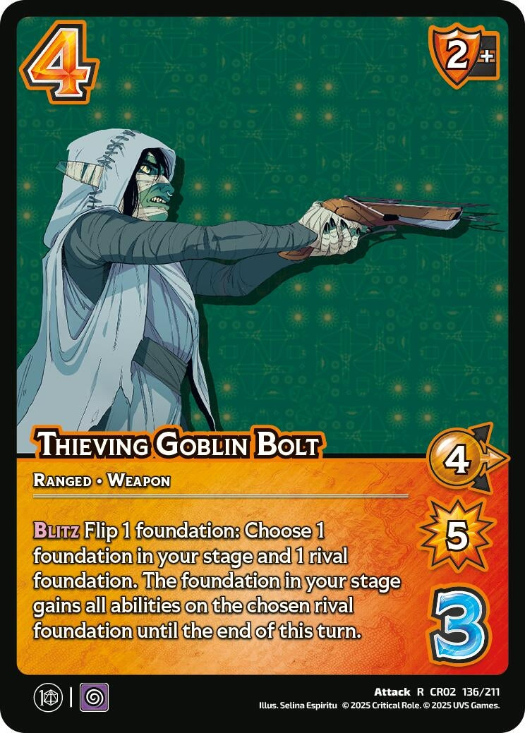 Image for Thieving Goblin Bolt (136/211) (Critical Role: Heroes of Exandria) - UniVersus