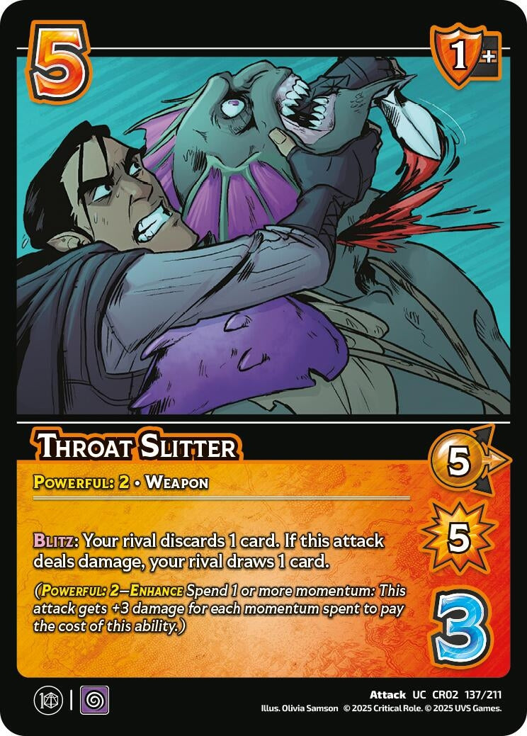 Image for Throat Slitter (137/211) (Critical Role: Heroes of Exandria) - UniVersus