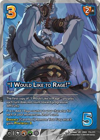 Image for "I Would Like to Rage!" (174/211) (Critical Role: Heroes of Exandria) - UniVersus