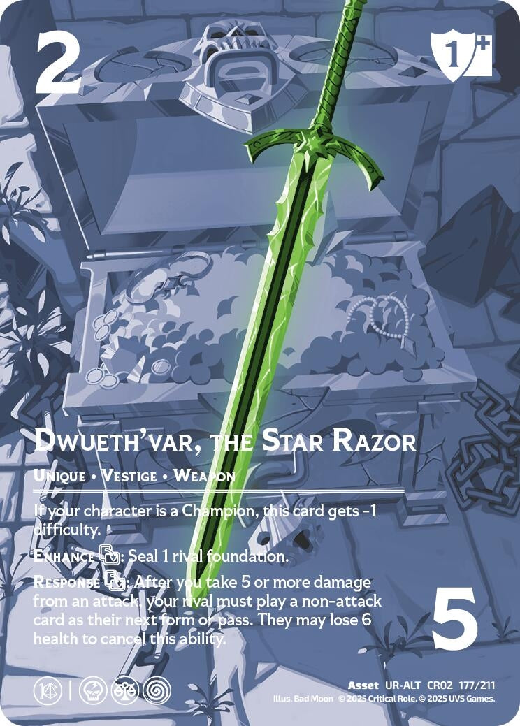 Image for Dwueth'var, Star Razor (Alternate Art) (177/211) (Critical Role: Heroes of Exandria) - UniVersus
