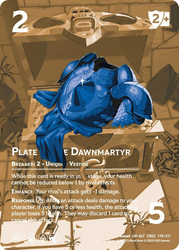 Image for Plate of the Dawnmartyr (Alternate Art) (179/211) (Critical Role: Heroes of Exandria) - UniVersus