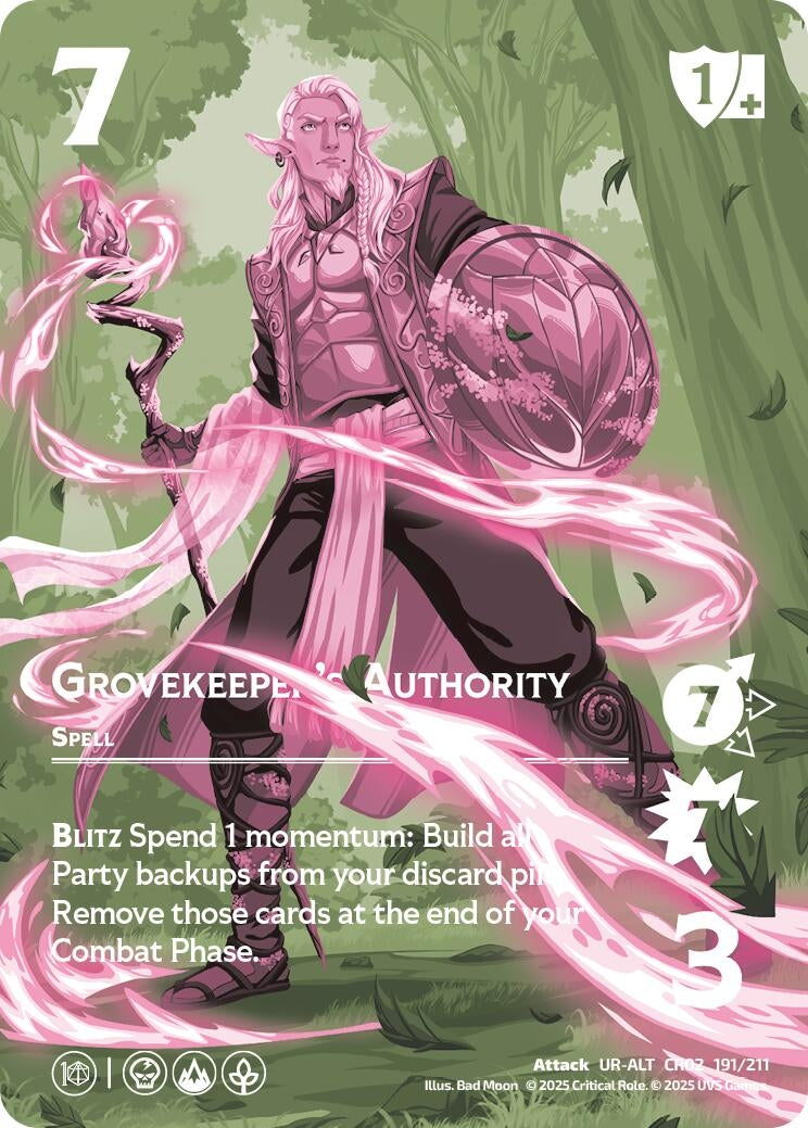 Image for Grovekeeper's Authority (Alternate Art) (191/211) (Critical Role: Heroes of Exandria) - UniVersus