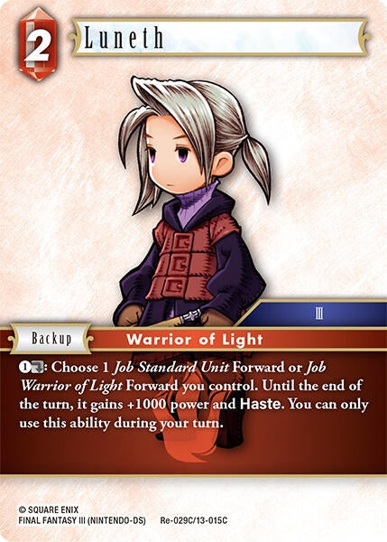 Image for Luneth (Re-029C/13-015C) (Legacy Collection) - Final Fantasy TCG