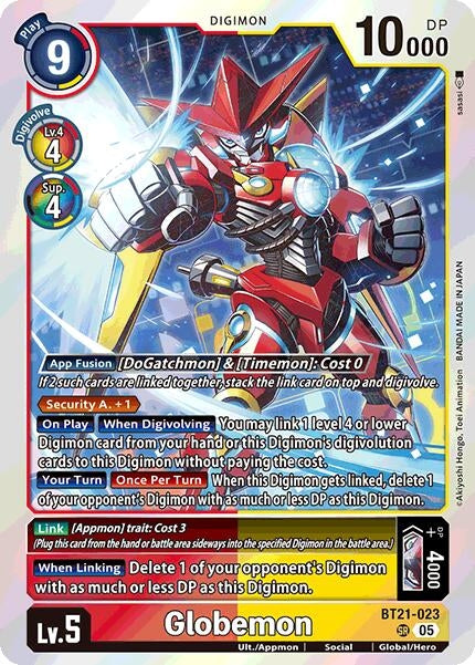Image for Globemon (BT21-023 SR) (World Convergence) - Digimon Card Game