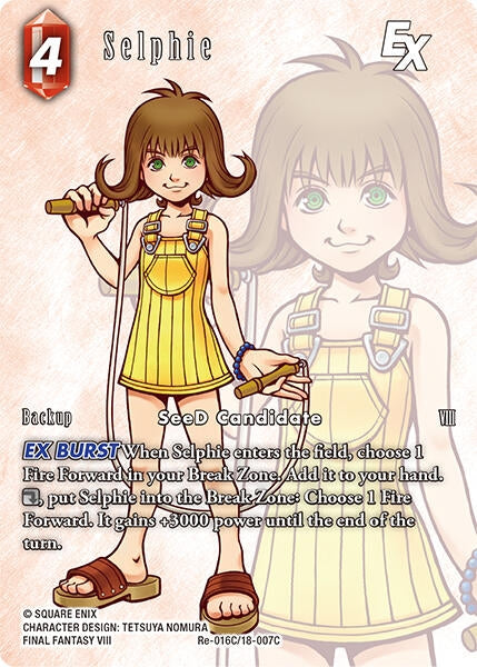 Image for Selphie EX (Full Art) (Re-016C/18-007C) (Legacy Collection) - Final Fantasy TCG