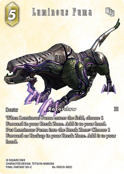 Image for Luminous Puma (Full Art) (Re-106C/8-080C) (Legacy Collection) - Final Fantasy TCG