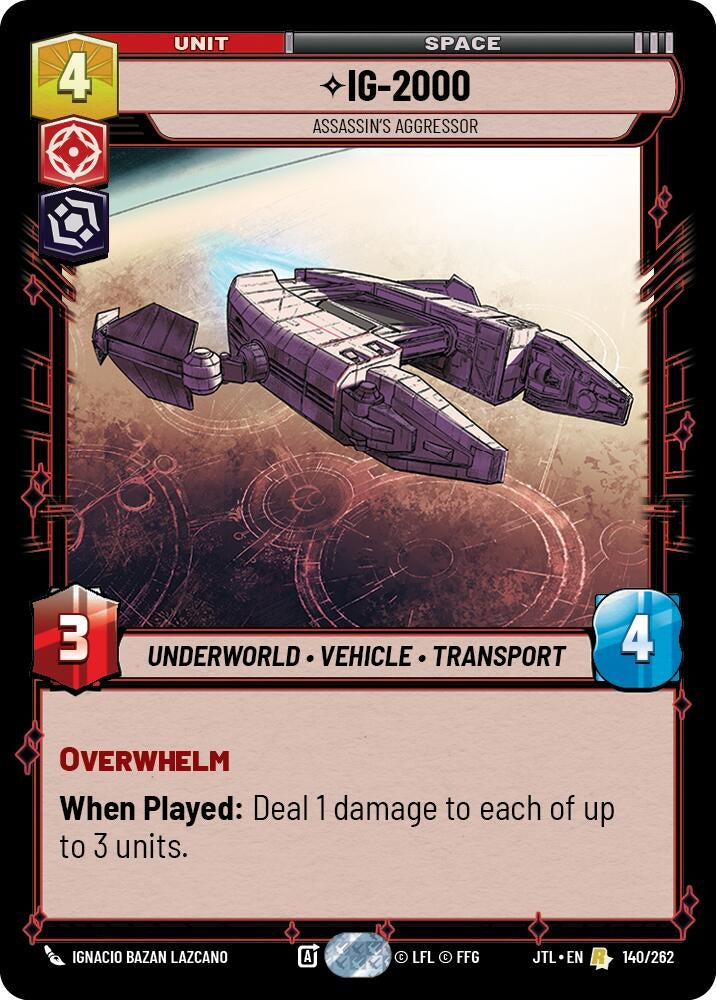 Image for IG-2000 - Assassin's Aggressor (140/262) (Jump to Lightspeed) - Star Wars: Unlimited