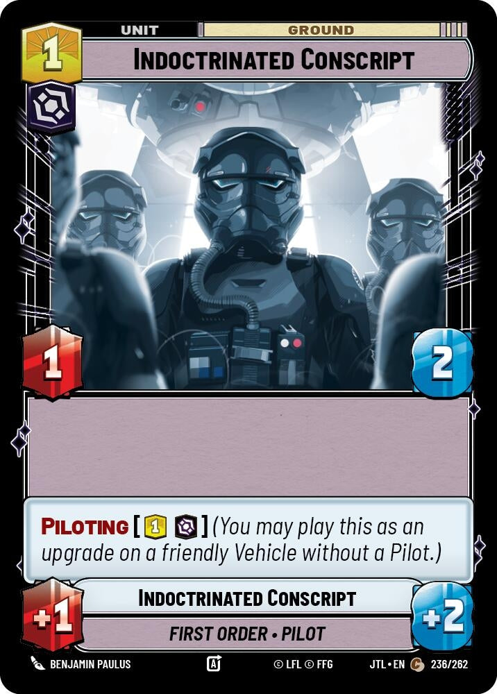 Image for Indoctrinated Conscript (236/262) (Jump to Lightspeed) - Star Wars: Unlimited