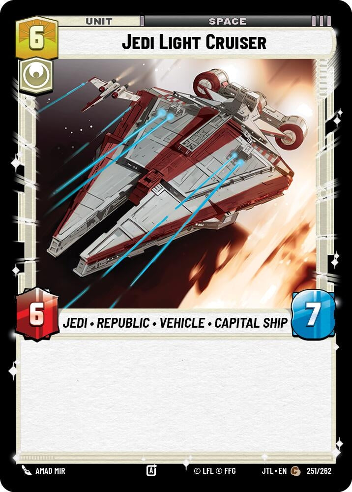 Image for Jedi Light Cruiser (251/262) (Jump to Lightspeed) - Star Wars: Unlimited