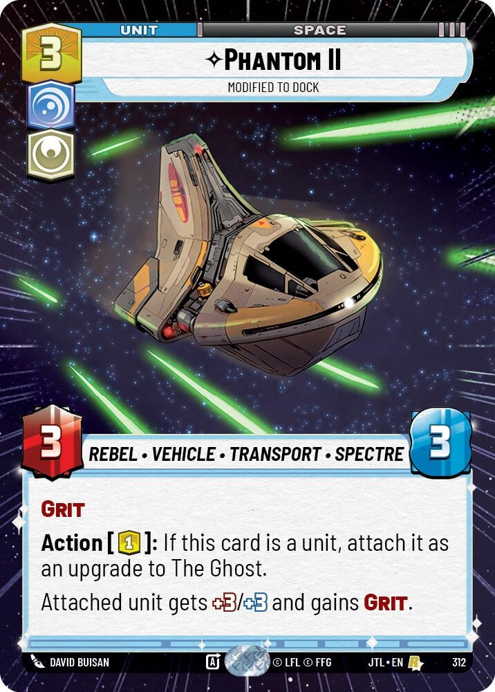 Image for Phantom II - Modified to Dock (Hyperspace) (312) (Jump to Lightspeed) - Star Wars: Unlimited