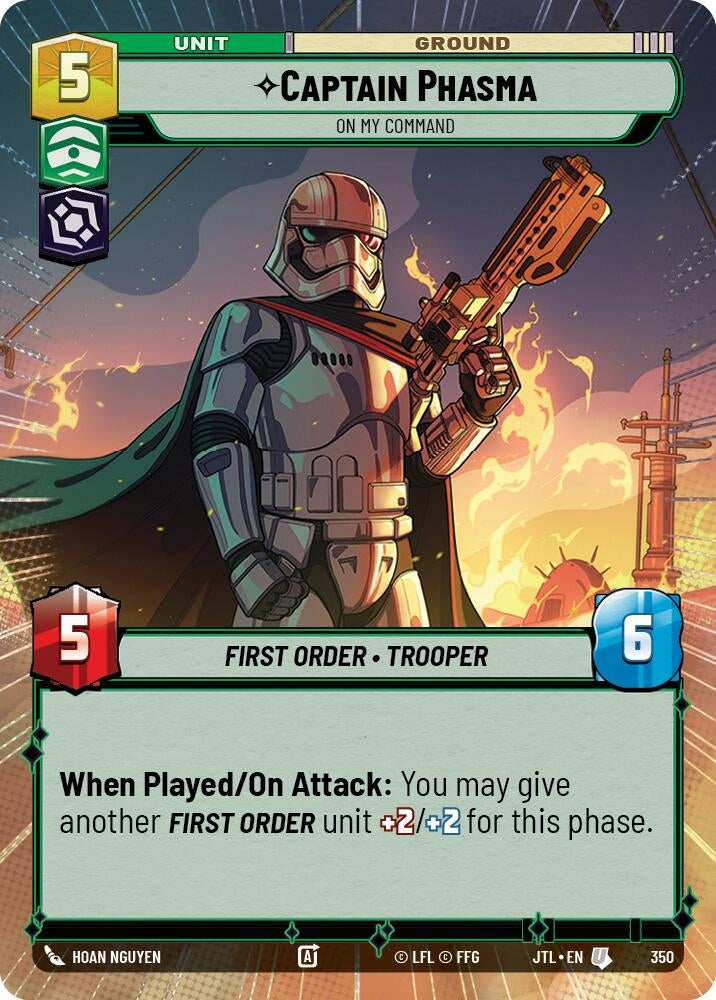 Image for Captain Phasma - On My Command (Hyperspace) (350) (Jump to Lightspeed) - Star Wars: Unlimited
