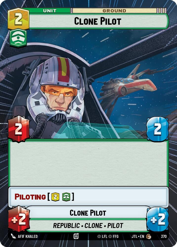 Image for Clone Pilot (Hyperspace) (370) (Jump to Lightspeed) - Star Wars: Unlimited