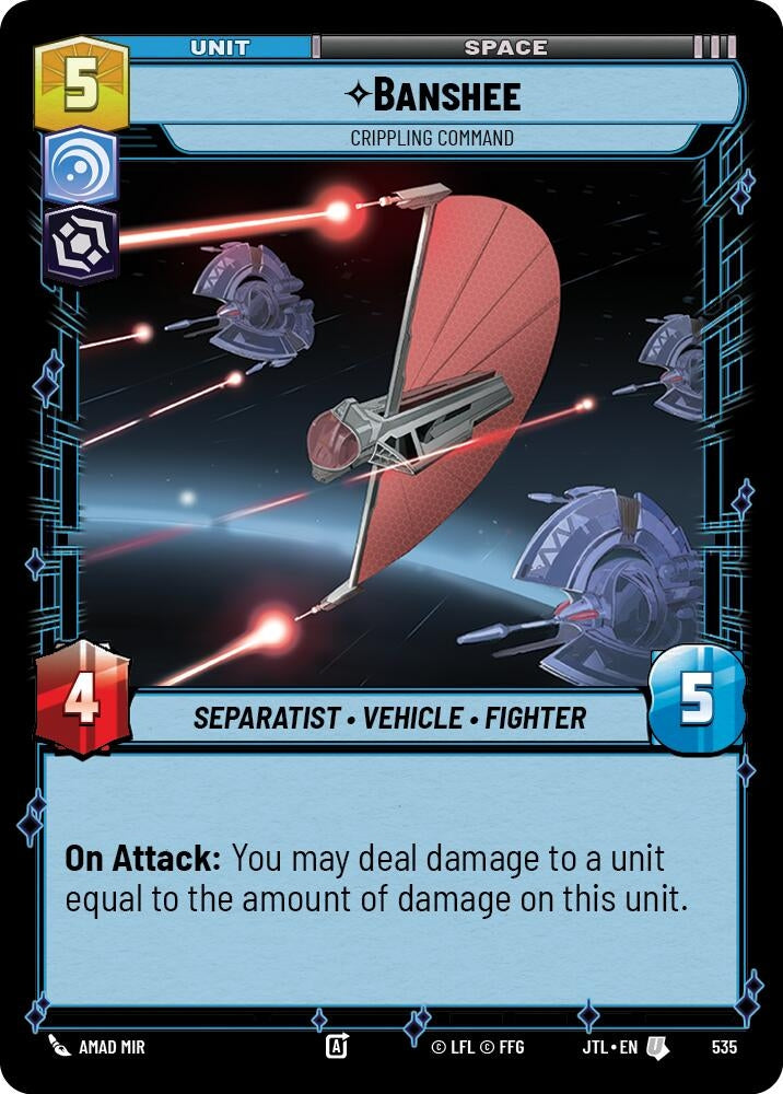 Image for Banshee - Crippling Command (Foil) (535) (Jump to Lightspeed) - Star Wars: Unlimited