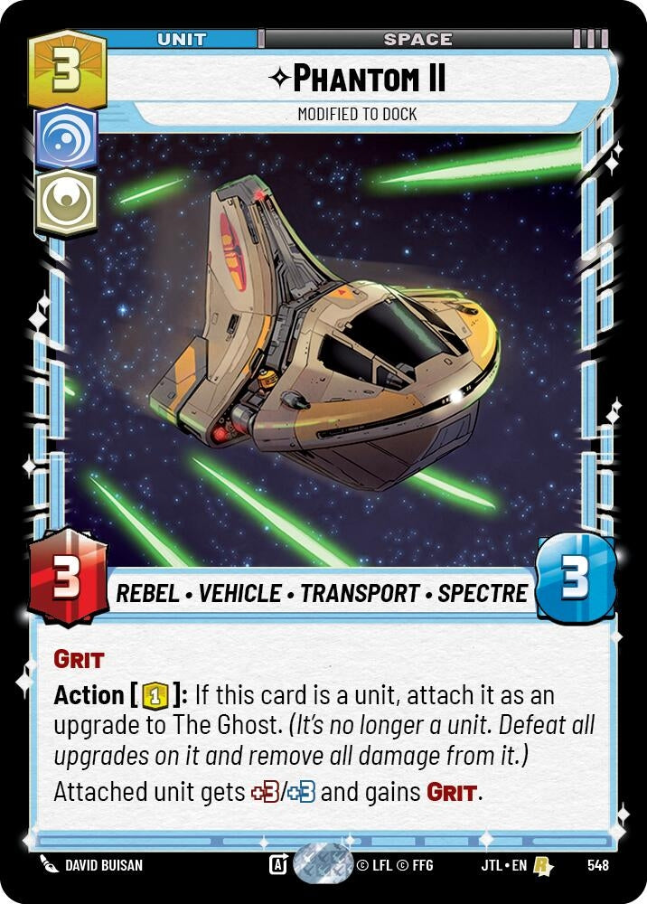 Image for Phantom II - Modified to Dock (Foil) (548) (Jump to Lightspeed) - Star Wars: Unlimited