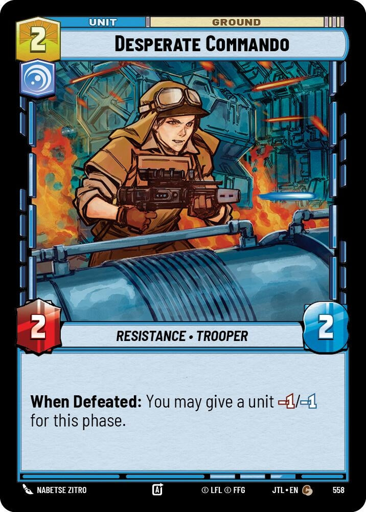 Image for Desperate Commando (Foil) (558) (Jump to Lightspeed) - Star Wars: Unlimited