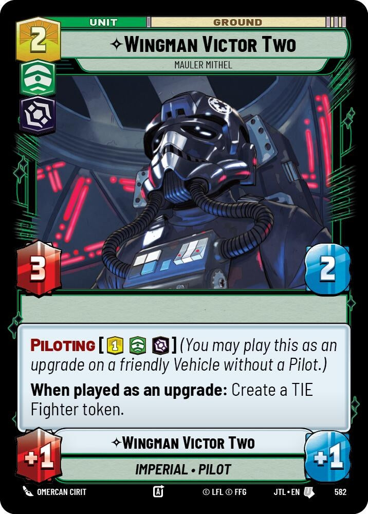 Image for Wingman Victor Two - Mauler Mithel (Foil) (582) (Jump to Lightspeed) - Star Wars: Unlimited
