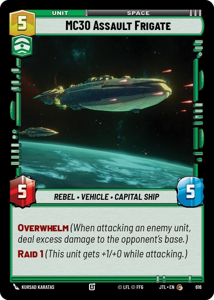 Image for MC30 Assault Frigate (Foil) (616) (Jump to Lightspeed) - Star Wars: Unlimited