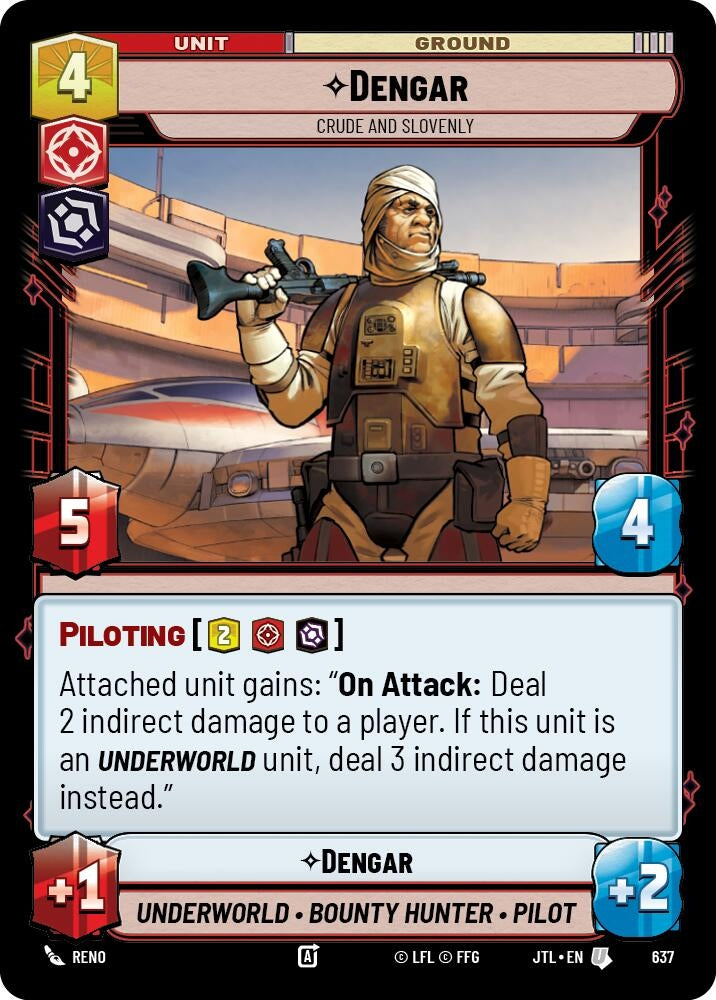 Image for Dengar - Crude and Slovenly (Foil) (637) (Jump to Lightspeed) - Star Wars: Unlimited