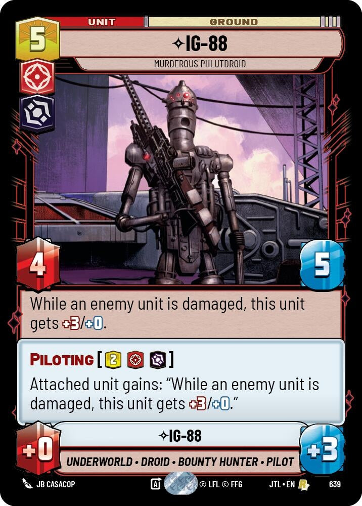 Image for IG-88 - Murderous Phlutdroid (Foil) (639) (Jump to Lightspeed) - Star Wars: Unlimited