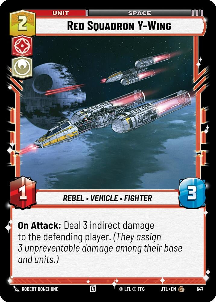 Image for Red Squadron Y-Wing (Foil) (647) (Jump to Lightspeed) - Star Wars: Unlimited